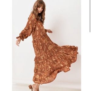 Spell & The Gypsy Aurora Dress. Size XS in Burnt Ember.